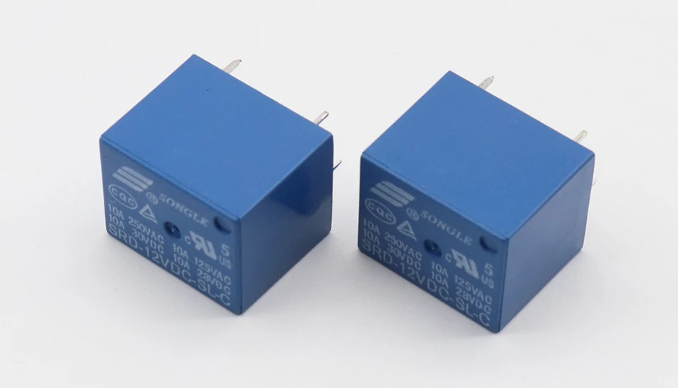5 шт. SRD-12VDC-SL-C 12 В постоянного тока 10 А 250 В переменного тока реле питания PCB тип T73-12V 5 футов SRD-12VDC-SL-C 10 А 125 В переменного тока