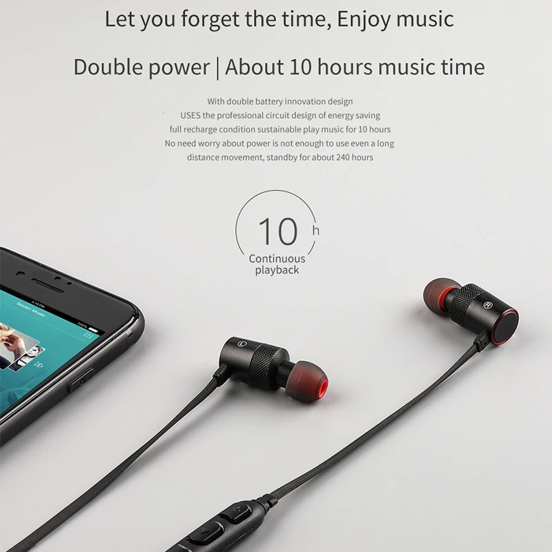 AWEI AK2 магнитный переключатель Bluetooth наушники спортивные с микрофоном водостойкая bluetooth-гарнитура стерео беспроводные наушники