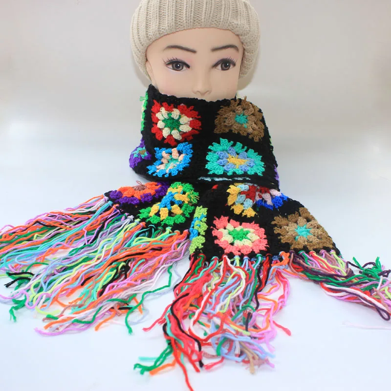 Женский вязаный шарф пончо с кисточками 200x26 см|tassel scarf|brand scarfscarf brand |
