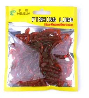 Hengjia 50 шт./упак. T хвост рыбы softbaits искусственные приманки рыбалка червь бас воблер сом PESCA приманки рыбалка воблеры - Цвет: as the picture