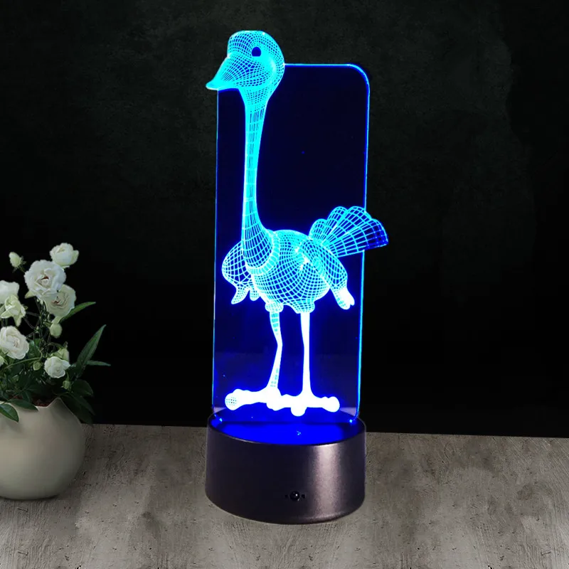 Сова 3D ночник RGB съемный Настроение лампы светодиодный свет DC 5 V USB декоративные