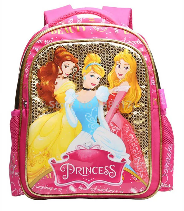 Only bag Модный рюкзак Золушки, Авроры, Белль, принцесса, блёстки, школьные сумки, чехол-карандаш, набор для девочек, для начальной школы, сумка для книг - Цвет: Only bag