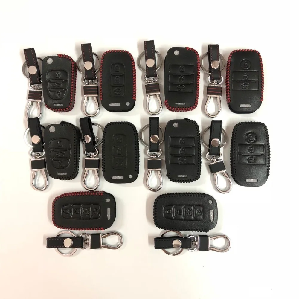 Кожаный чехол для автомобильных ключей Kia Picanto Sportage R Rio K2 K3 K5 K4 Cerato Soul Forte SORENTO Carens Ceed