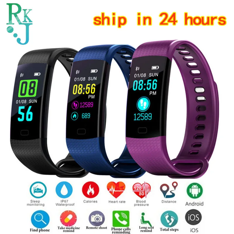 Y5 смарт Браслет фитнес трекер с пульсометром браслет электронные наручные часы