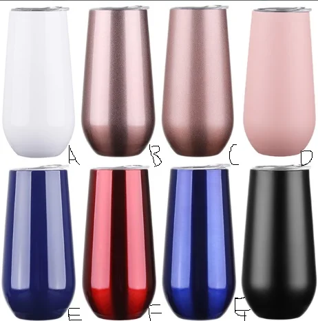 10pcs mix color 20 шт./лот, чашки для вина, чашки для вина, термос с изоляцией, кружка для кофе, вакуумный термос, чашка для путешествий, кружка для вина в форме яйца 9 унций - Цвет: 10pcs mix color