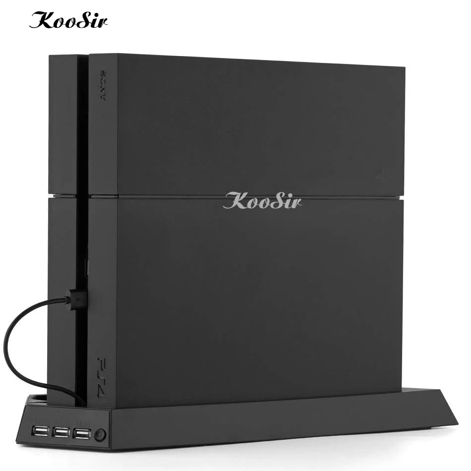 Подставка для PS4 с охлаждающим вентилятором + зарядная док-станция двойным