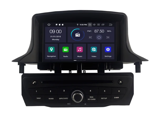 Четырехъядерный Android 9 0 автомобильный dvd плеер для RENAULT Fluence аудио мультимедиа gps