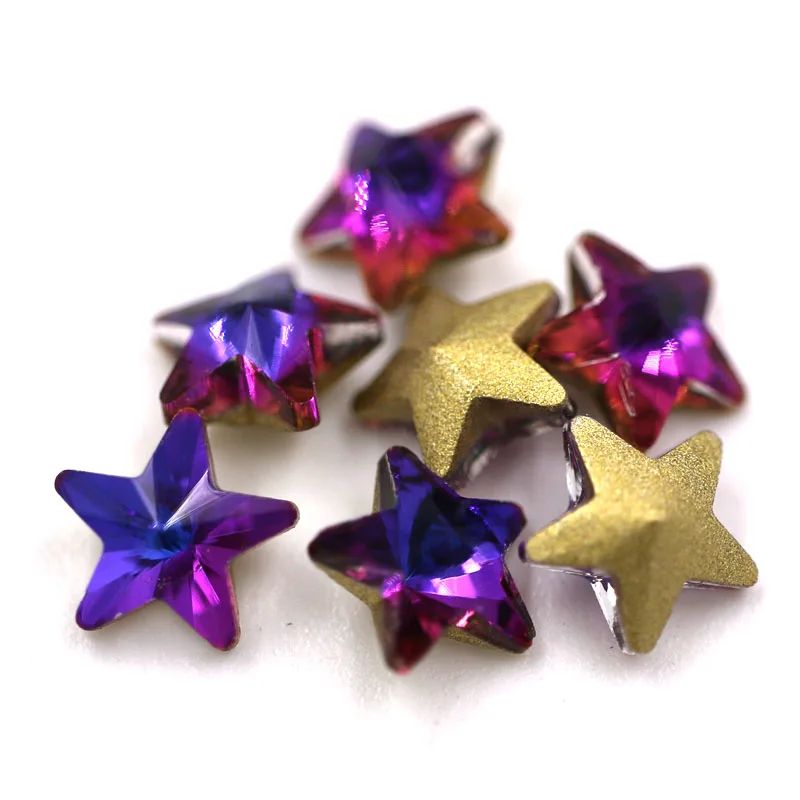 Стразы прозрачные пурпурно-голубые 8 мм грушевидной формы шт./упак. для