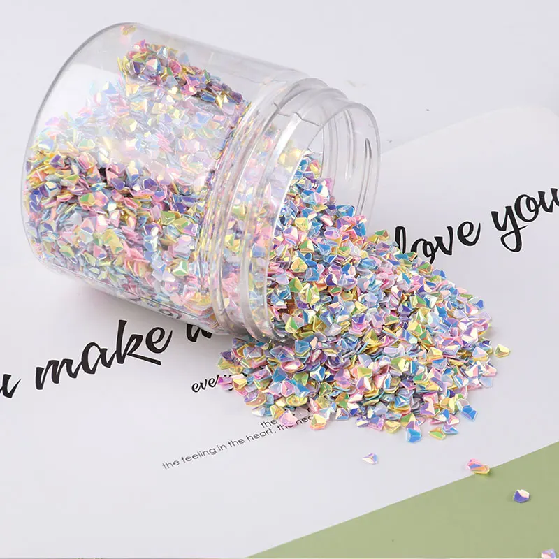3mm Diamond 10 г/упак. смешанные цвета макаруна Блестки для ногтей для рукоделия сверкающие звезды сердце Сакура блестки пайетки Сделай Сам маникюр Дизайн ногтей Декор - Цвет: 3mm Diamond