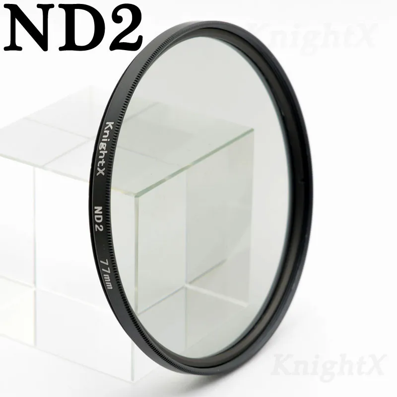 ND2 KnightX UV uv фильтр объектива камеры для sony Canon Nikon Pentax OLYMPUS 1100d 600d t6 a57 t1i d3100 аксессуары a390 eos 55 58 67 - Цвет: ND2