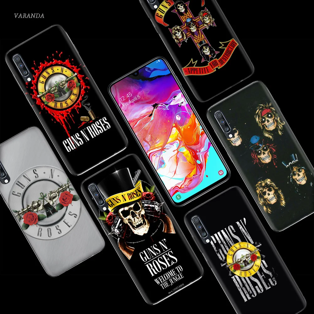 Пистолеты N Roses чехол для samsung Galaxy A50 A70 A80 A60 A40 A30 A20 A10 A50s A30s A20e A6 A8 плюс чехлы из ТПУ для телефона с отделениями для карт