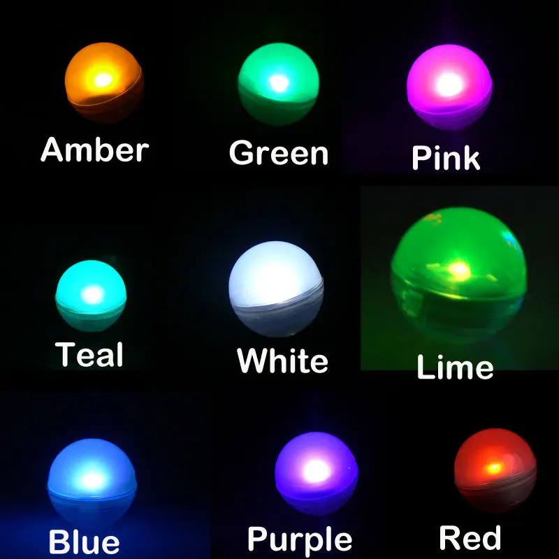 Battery Operated Floating Mini LED Ball Light Waterproof for Christmas, Halloween, Wedding Party Decoration