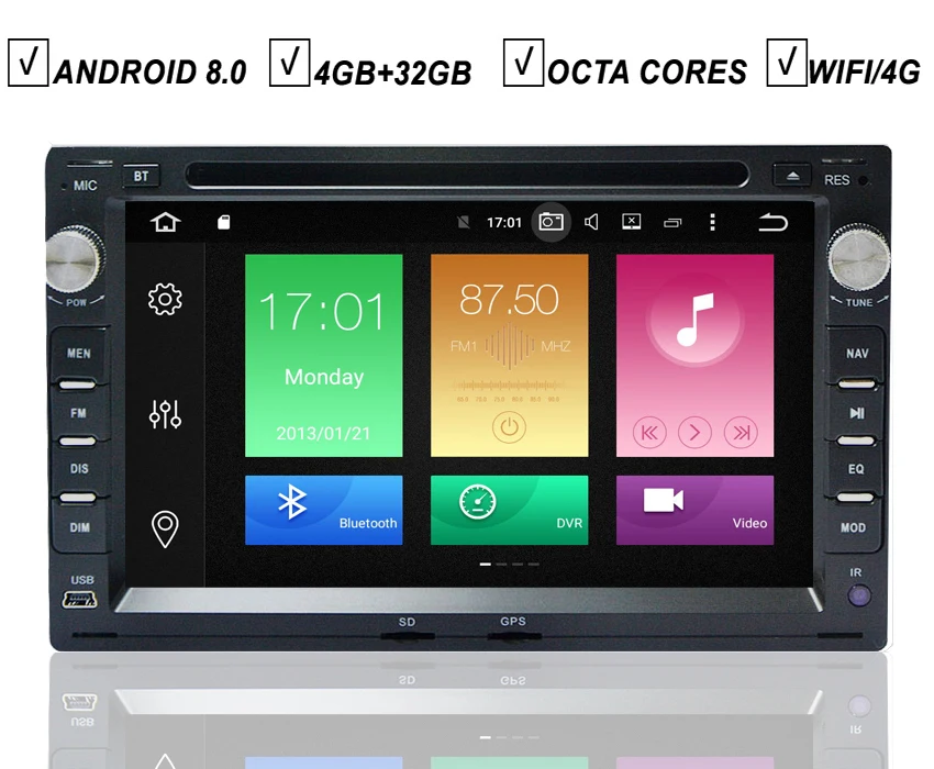 Android 8 0 автомобильный DVD GPS плеер для VW Volkswagen Passat B5 GOLF MK4 POLO JETTA Octa Core 4G RAM 32G ROM Radio RDS DAB +