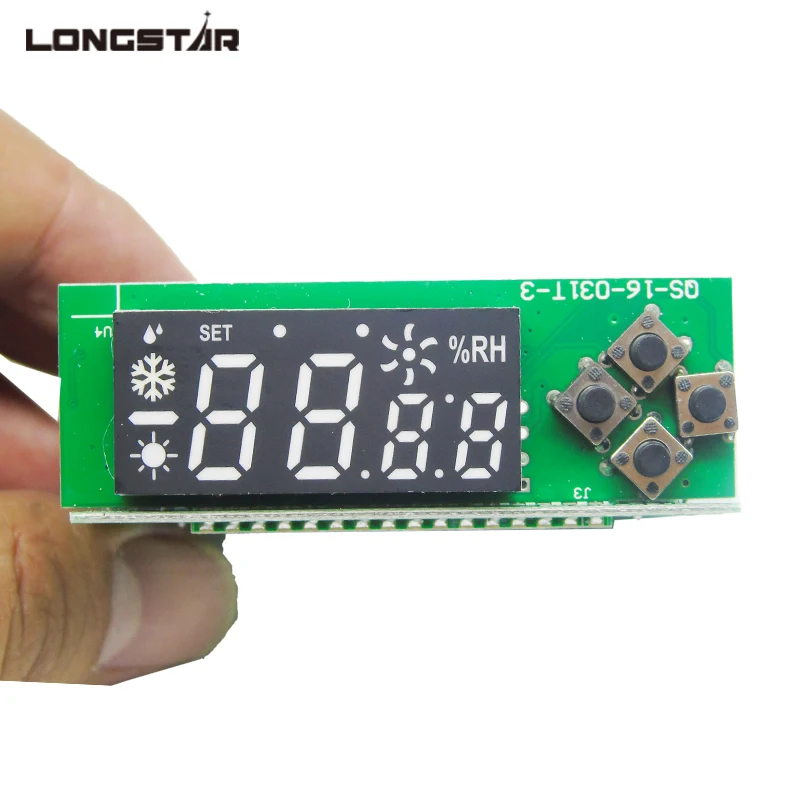 Двухрелеовый терморегулятор для инкубатора с цифровым нагревателем и охладителем LONGSTAR LED Thermostat Temperature Controller Two Relays Output Incubator Thermostaat 110V 220V 10A Digital Heater Cooler on.