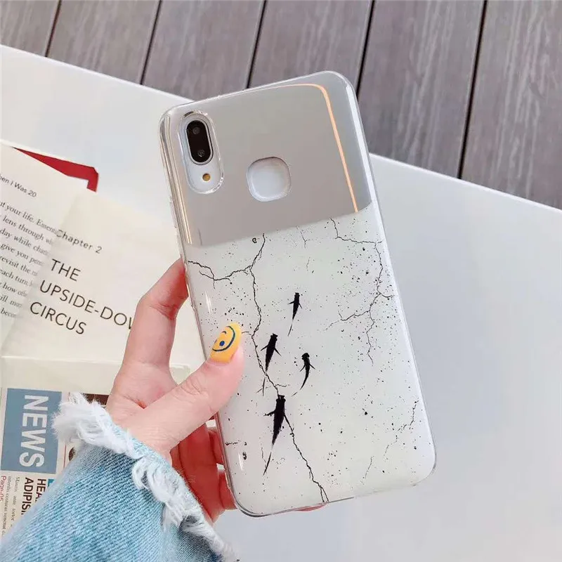 Роскошный зеркальный розовый синий мраморный чехол для телефона Xiaomi 5x 8 Lite 9SE A1 Redmi