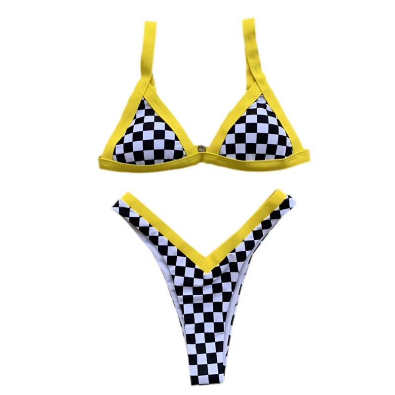 Pattern 5 Лоскутная леопардовая пляжная купальная одежда V-shape Porno Panty+ мягкий пуш-ап бюстгальтер костюм наборы Женский купальник сексуальное нижнее белье набор - Цвет: Pattern 5