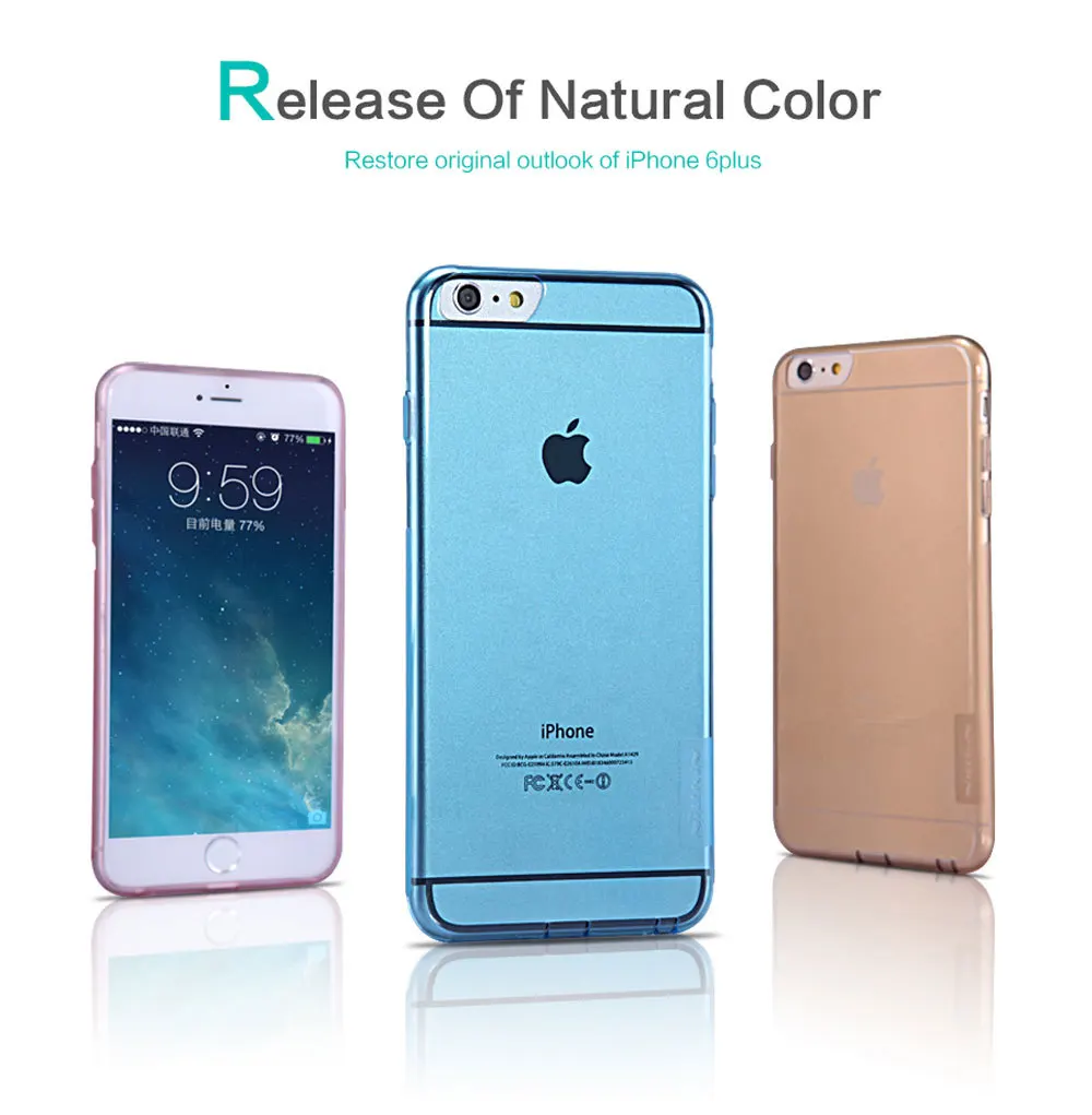 Для iPhone 6 iPhone 6S Plus чехол NILLKIN Ультра тонкий прозрачный мягкий Силиконовый ТПУ чехол для телефона s чехол для Apple iPhone 6 plus