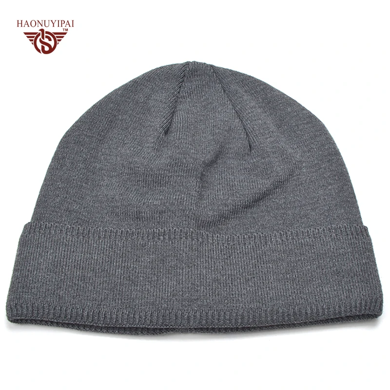 Бренд Для мужчин Hat Зимние черные сапоги однотонные Красные трикотажные Кепки