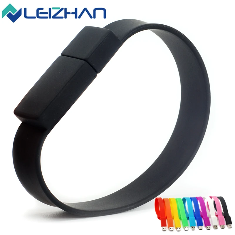 Leizhan usb флэш-накопитель 2.0 силиконовый браслет 4 г красочные Memory Stick 8 внешний Pendrive
