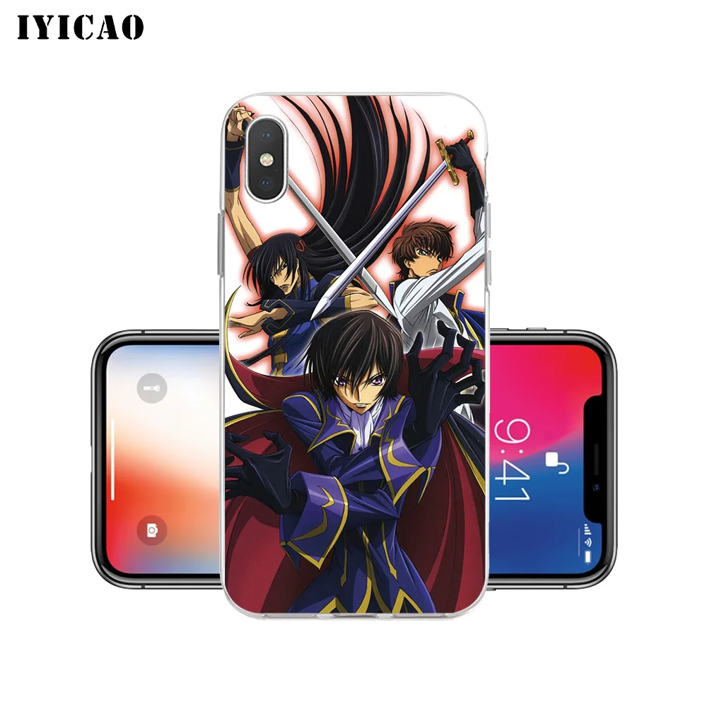 IYICAO код Geass Мягкий силиконовый чехол для телефона iPhone X XR XS MAX 6 6s 7 8 Plus 5 5S SE TPU