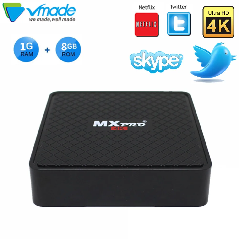 Vmade оригинальный Smart tv Box 4K HDR Android 7 0 Allwinner H3 Ultra HD 1G + 8G wifi google Cast Netflix IP Set top V96S
