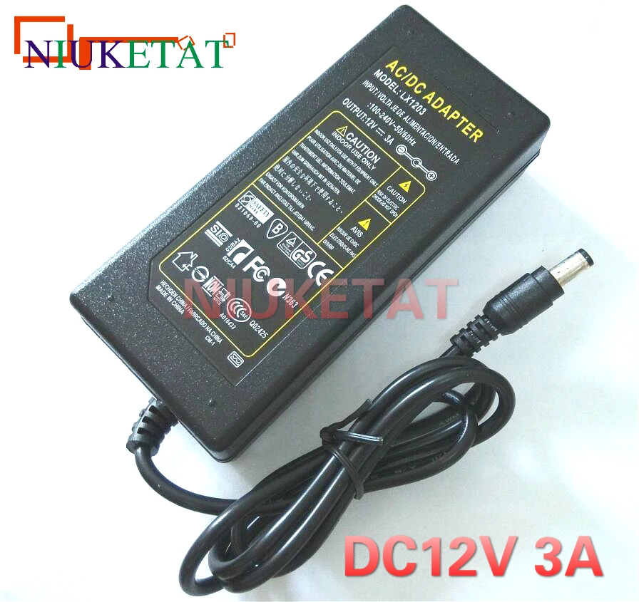 Блок питания LX1203 адаптер для светильник т 100 240 12 В 3 А 5050 3528 в|led light power|led lighting power