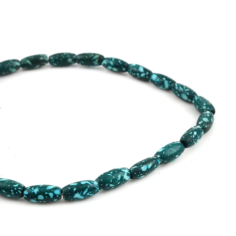 DoreenBeads деревянные бусины-разделители овальные разноцветные пятна 15 мм (5/8 &quot) x 7