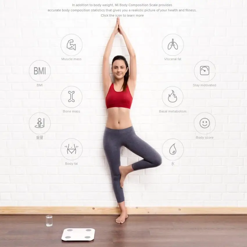 Xiaomi Mi весы анализатор тела Smart control APP вес жир 10 точных точек данных | Дом и сад