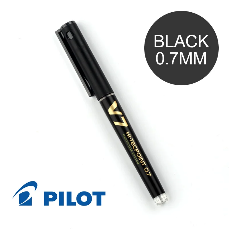 Black 0.7mm Японский пилот гелевая ручка канцелярские принадлежности BXC-V5/V7 0,5 мм/0,7 мм может заменить чернильный картридж иглы Экстра тонкой oint жидкие чернила HI-TECPOIN - Цвет: Black 0.7mm