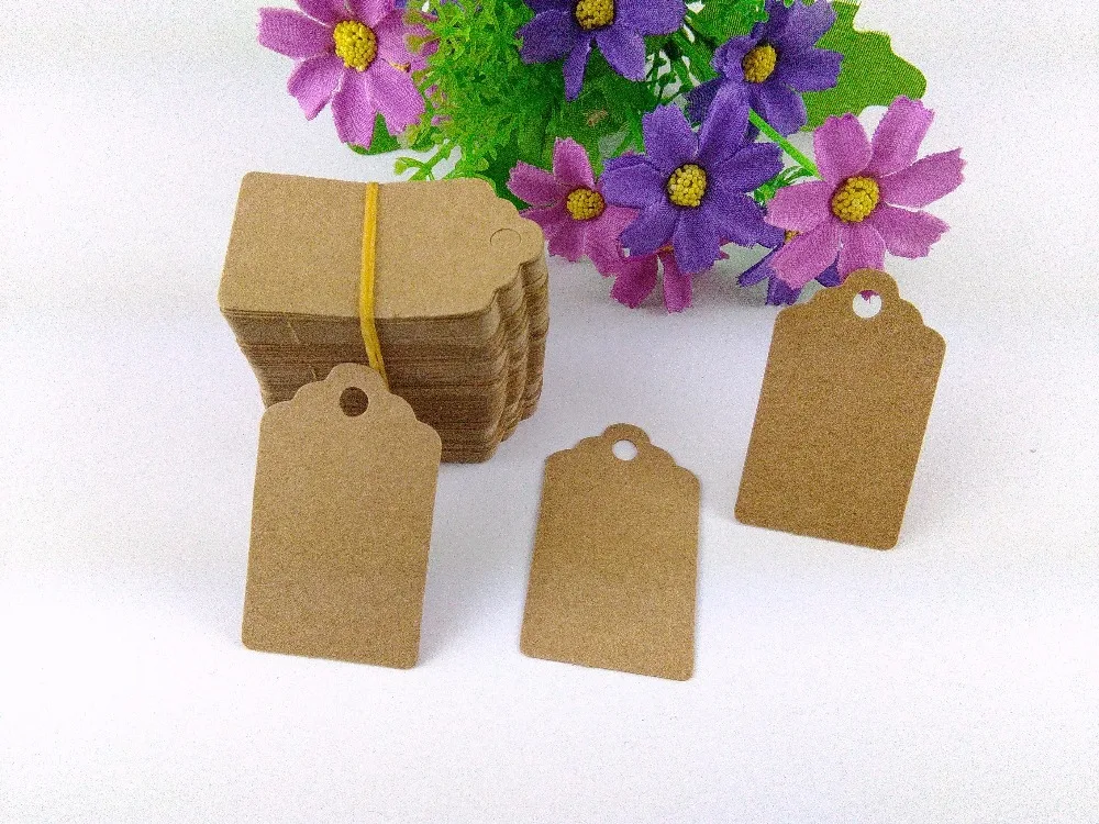 Оптовая продажа 5*3 см 400 шт./лот крафт-бумага кружевные гребешки подвесные бирки