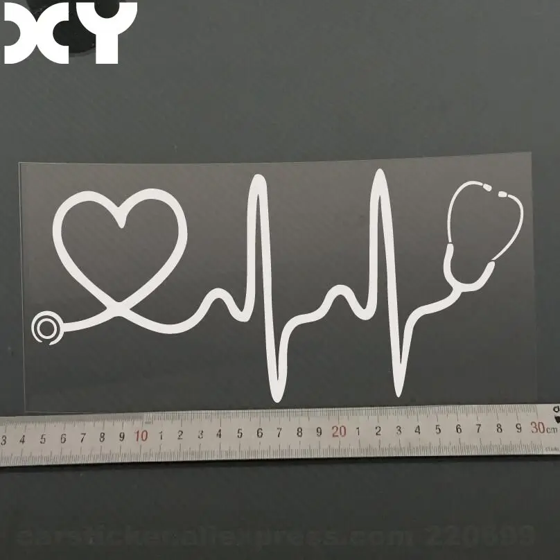 Серебристый Забавные стетоскоп Doctor Fun автомобильные наклейки и наклейки для автомобилей Turcks Прямая поставка - Название цвета: Серебристый