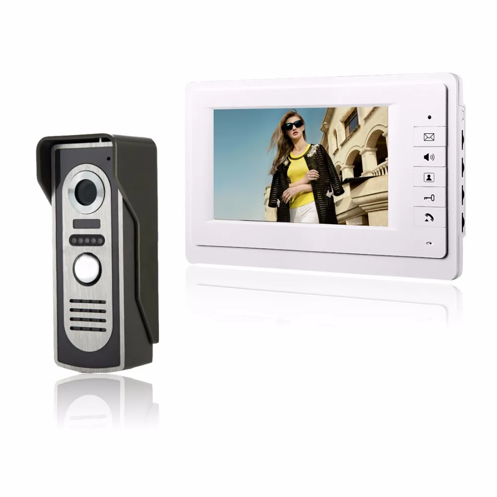 HD 7 ''TFT цветной видеодомофон домофон дверной звонок система комплект ИК камера