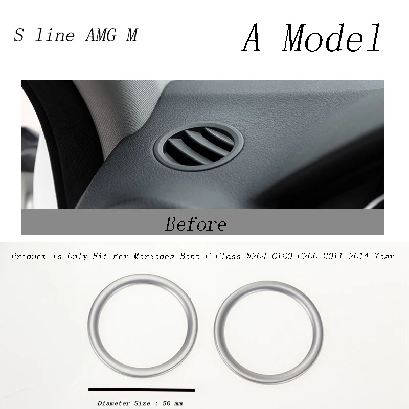 Автомобильный Стайлинг AC Outlet Trim Air рамка украшение авто наклейки Чехлы для Mercedes