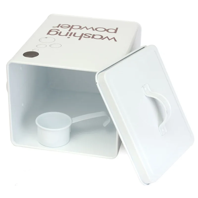 Жестяная коробка для хранения стирального порошка винтажный Ретро контейнер