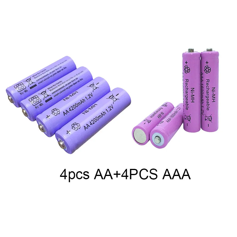 AA 4200mAh + AAA 1600mAh перезаряжаемые aa aaa 5/7 # батарея 1 2 V Ni MH батареи Емкость камеры