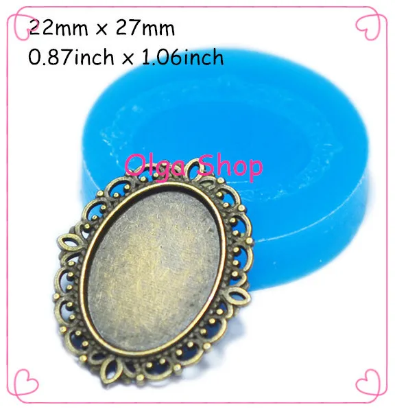 OYL010 декоративная викторианская кружевная рамка силиконовая форма 27 мм подвески