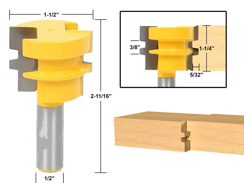 Деревообрабатывающие инструменты фреза комплект-замок /клеевой шов/ящик спереди
