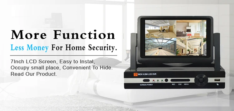 CCTV 4ch 1080N цифровой видеорегистратор с " ЖК-экраном Гибридный DVR HVR NVR домашняя система безопасности JSA