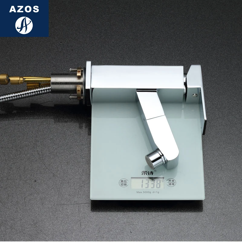 Azos смеситель для умывальника выдвижной умывальник латунный хромированный