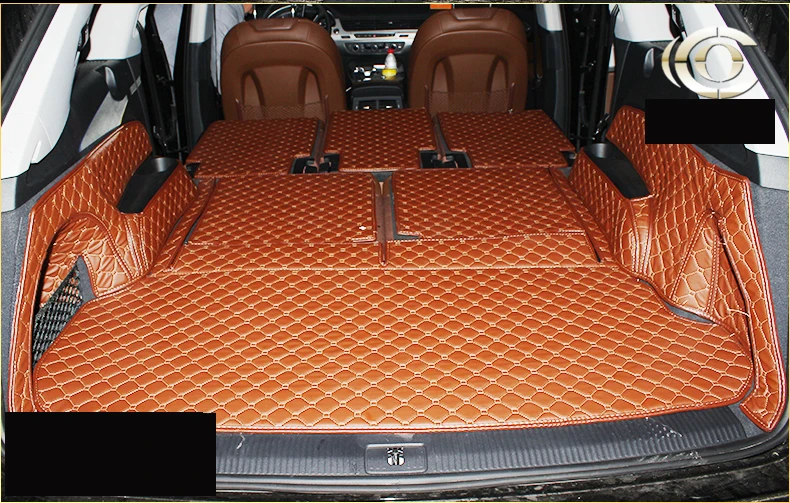 Волокна кожи багажник автомобиля коврик для audi Q7 2008 2009 2010 2011 2012 2013 rs q7 автомобильные аксессуары