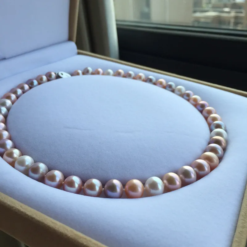 Ожерелье из серебра 925 пробы с натуральным пресноводным жемчугом | Украшения и