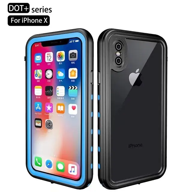 Водонепроницаемый чехол для телефона Apple iPhone X IP68 ударопрочный с защитой от снега