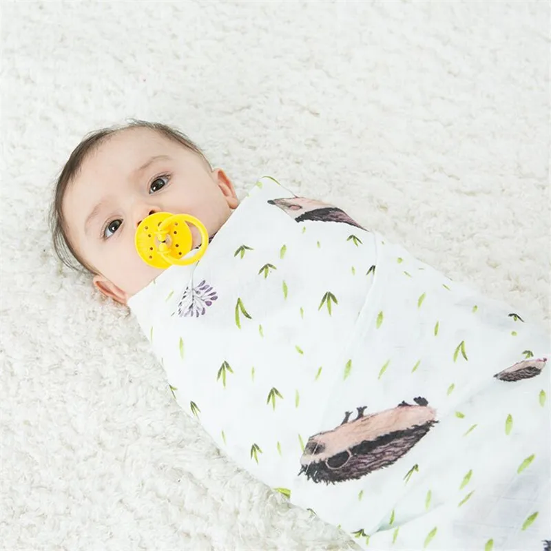 Muslin Tree Baby Blanket Swaddle Wraps Cotton Bamboo Blankets Newborn 120x120cm Character Kid | Мать и ребенок