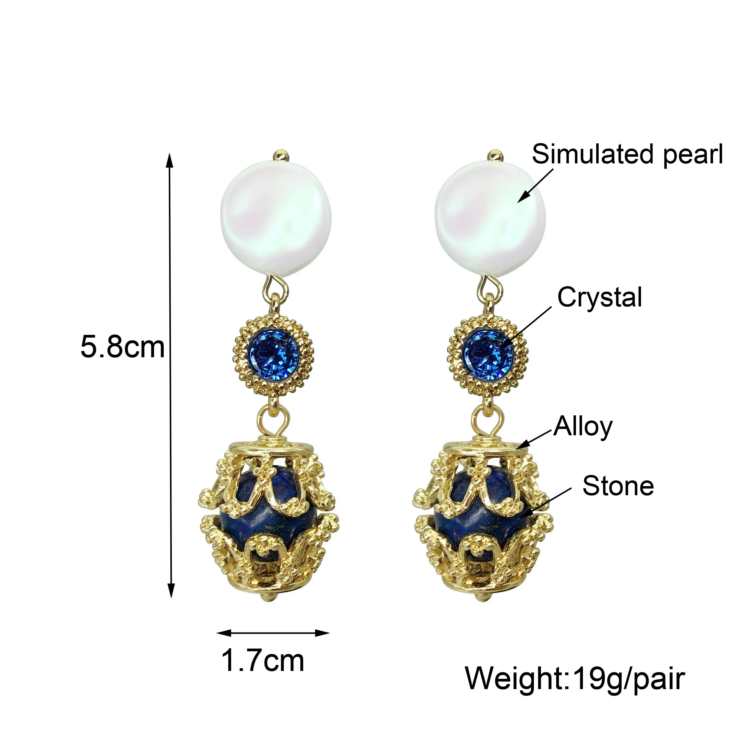 Женские винтажные серьги TOTASALLY с искусственным жемчугом в стиле барокко