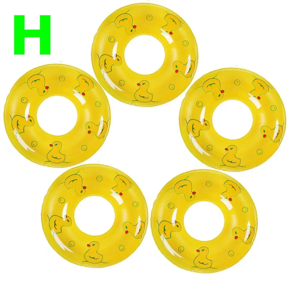 Fashion 1 Pcs 5 Pcs Doll Swimming Buoy Lifebelt Ring Summer Beach Bathing Buoy Dollhouse Accessories for Barbie Doll Baby Toy - Цвет: NO.H