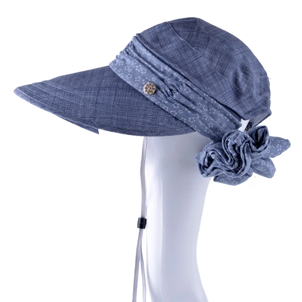 TQMSMY, летние солнцезащитные шапки для женщин, анти-УФ, со складным шарфом, шапка, маленький цветочный дизайн, защищают шею, тюрбан с бантом, шапки TMP08