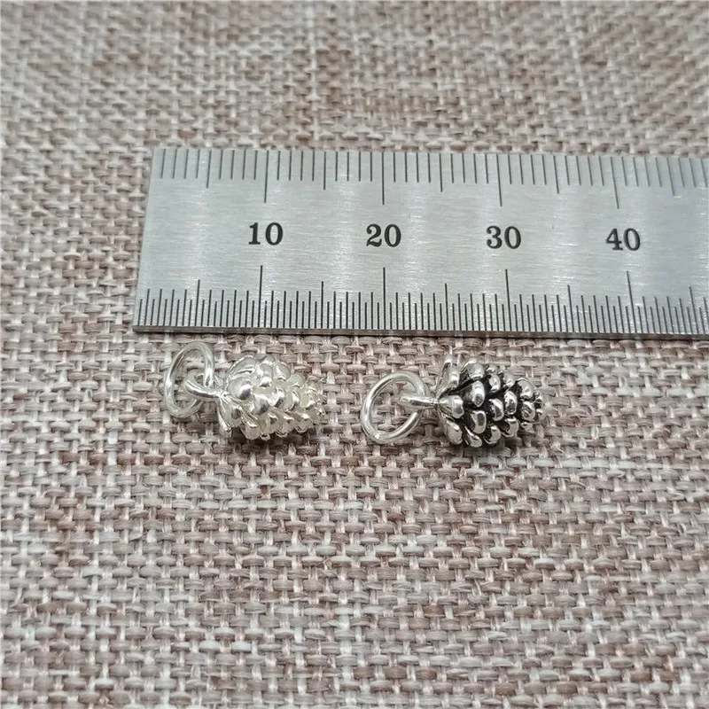 925 пробы серебряные подвески Pinecone в виде соснового конуса для браслета ожерелья |