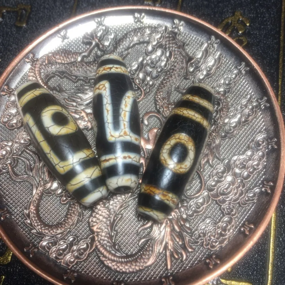 3 шт./лот Тибетский 1Eye Yamagata Agate DZI черный 10 мм * 30 мужской и женский браслет ожерелье