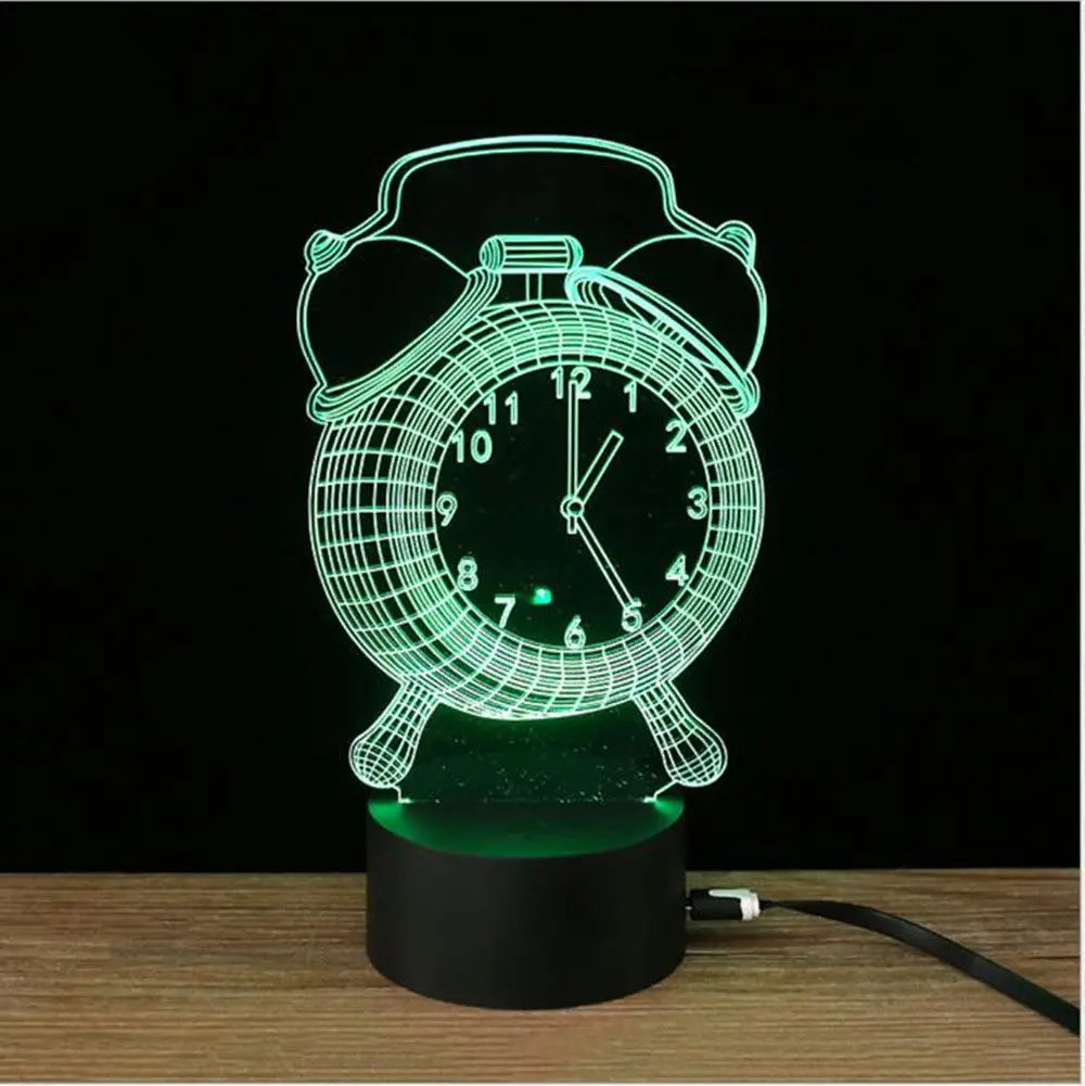 Luminaria освещение ребенок дети подарок для ребенка LED 3D Иллюзия 7 цветов ночник