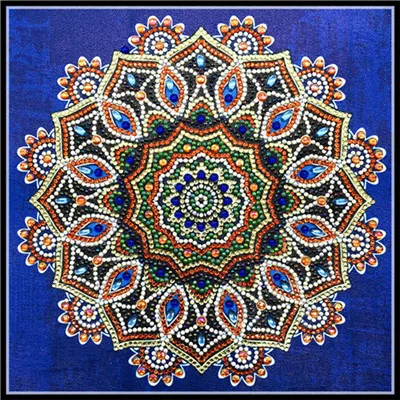 Зеленый Special Shape Diamond Painting Mandala Flower Modern Pattern DIY 5D Part Drill Cross Stitch Kit Crystal Art - Цвет: Зеленый